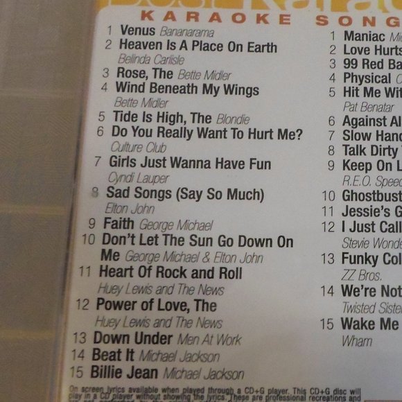 Best Karaoke CDs - The 80's Volume 2 - Set of 2 CDs - Picture 5 of 6